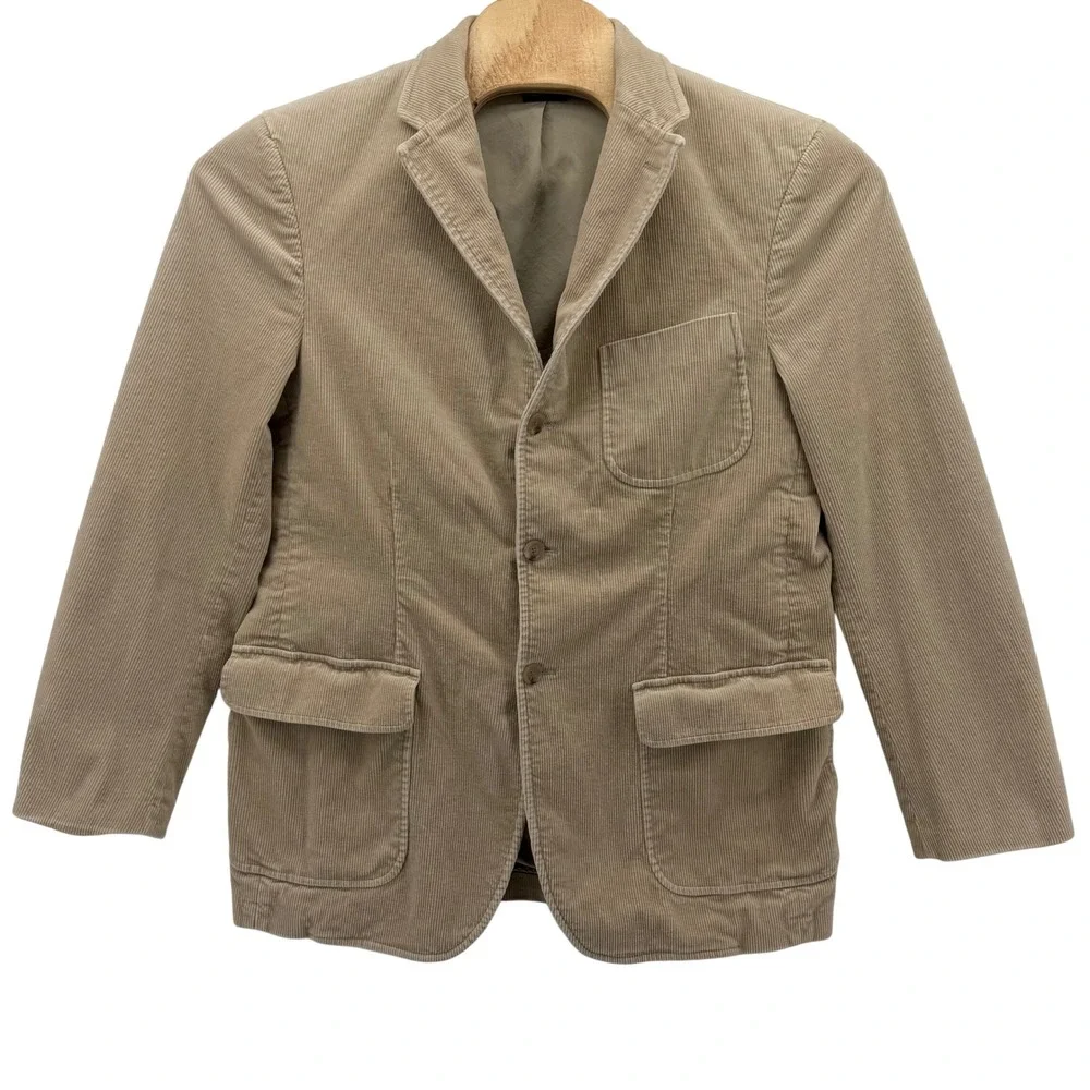 Polo‎ Ralph Lauren Vintage Blazer Mens L Tan Corduroy 3-Button Sport Coat Jacket
